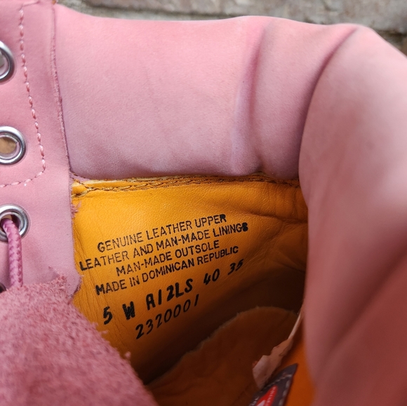 Women's Timberland A12LS Premium 6" Nubuck Boot in Dusty Rose size 5 - Picture 5 of 11